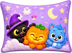 Cushion with Hexie, Punkin and Howly