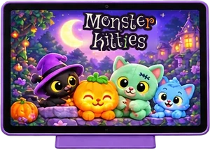 Monster Kitties series on a TV screen